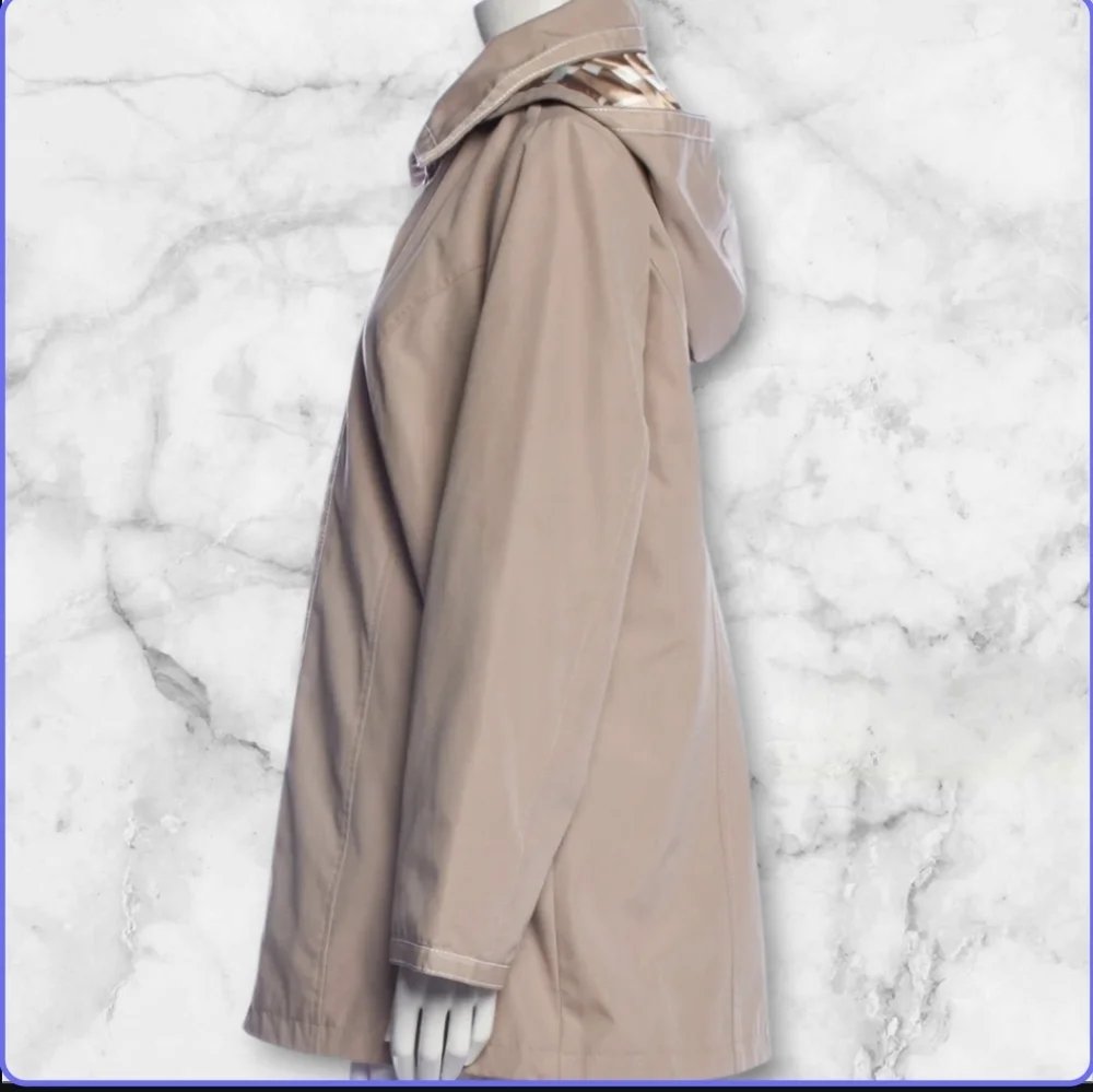 Dennis Basso Women's Tan Jacket W Removeable Hood